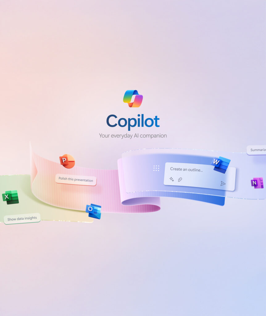 Microsoft 365 Copilot UAE interface showcasing AI productivity tools