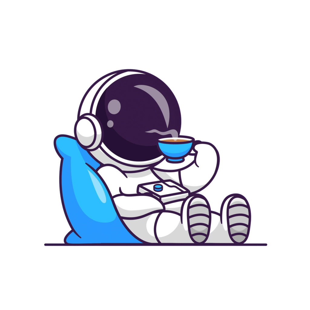 cute-astronaut-lay-pillow-with-coffee-cartoon-vector-icon-illustration-science-drink-isolated