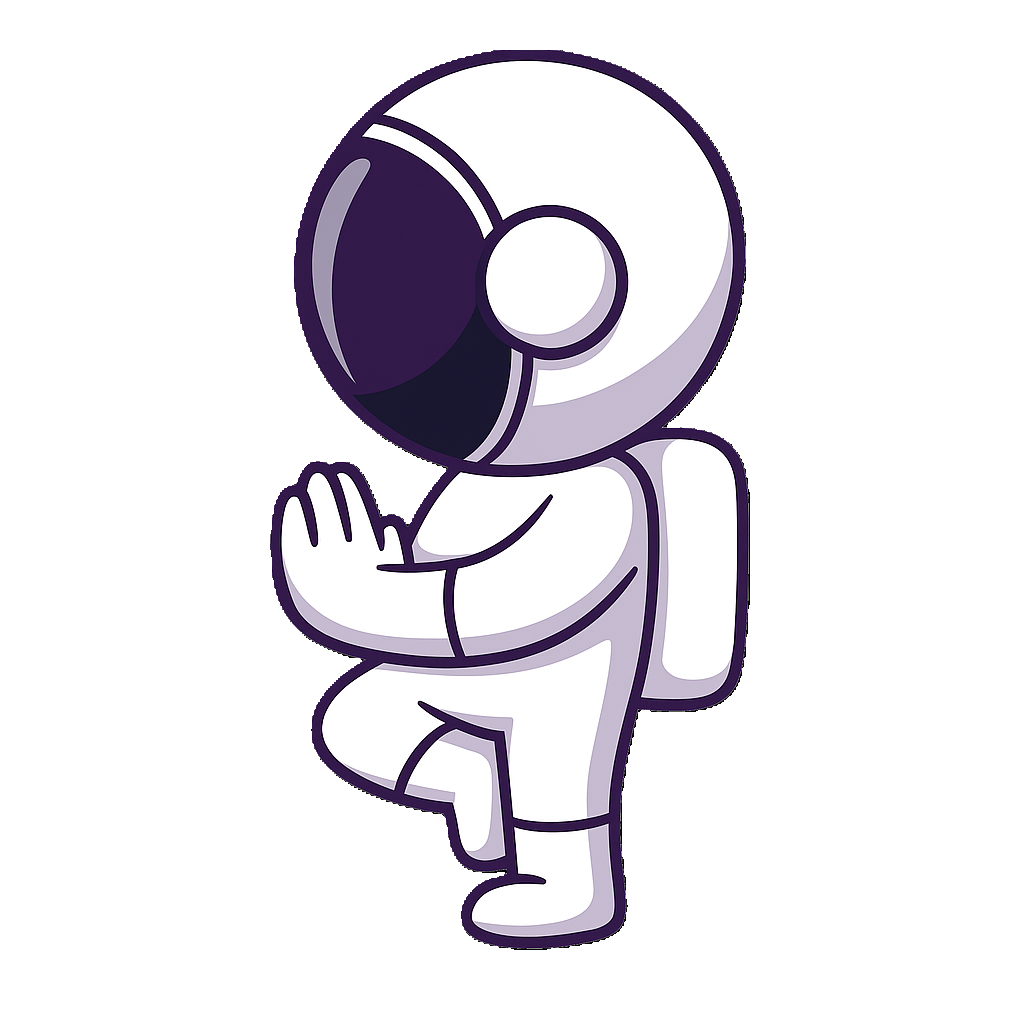 cute astronaut left pose