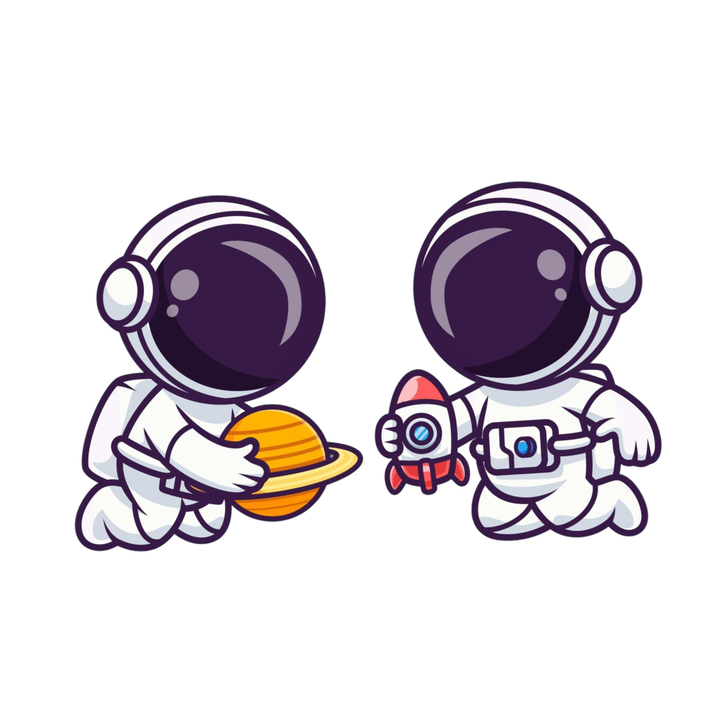 DigiX Planet cute-astronaut-playing-with-planet-rocket-toy-cartoon-vector-icon-illustration-science-techno